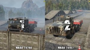 SnowRunner KOLOB 74941 против KOLOB 74760