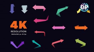 Анимированные бумажные стрелки 4K Animated paper arrows in After Effects + manual