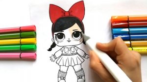 LOL BABY  FANIMY coloring pages | how to draw Lol Doll | Раскраска кукла ЛОЛ