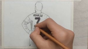 How to draw Cristiano Ronaldo/ Как нарисовать Криштиану Роналду
