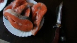Как мариновать рыбу для шашлыка . Шашлык из Семга .Рыба на гриле