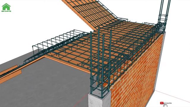 How to build Stairs Reinforcement Design | Staircase Design | Green House Construction смотреть онлайн