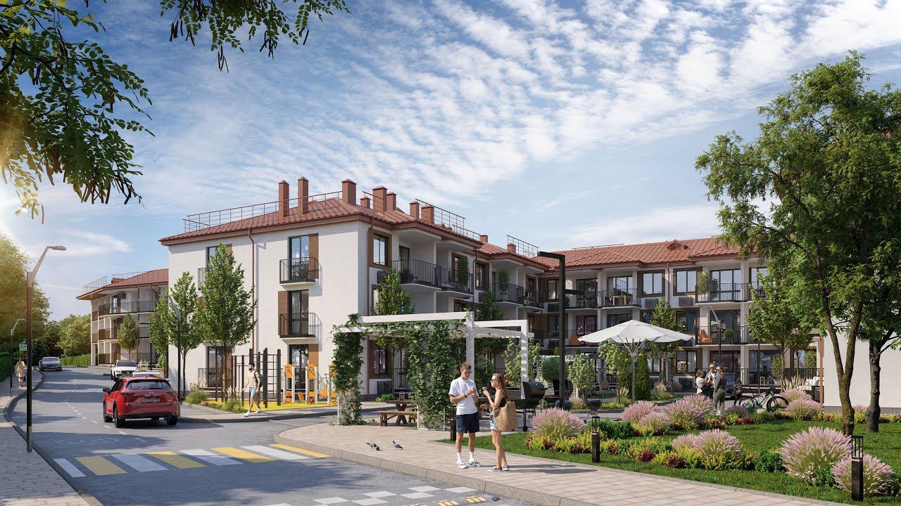 3D video clip about the apartment complex. 3D видео презентация жилого комплекса. смотреть онлайн