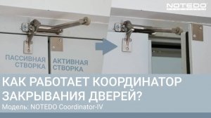 Как работает координатор закрывания двери NOTEDO Coordinator-IV