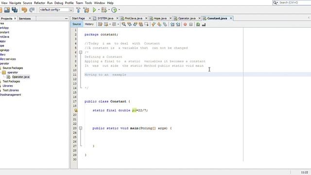 Using Constant in java смотреть онлайн