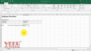 Design Employees Time Sheet Form in Excel 2010, 2016, 2019 in Hindi