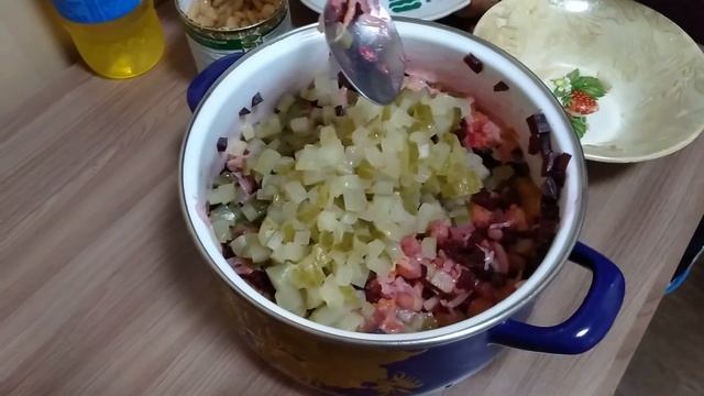 Винегрет с квашеной капустой