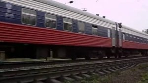 Электровоз ЧС4Т-383 с пасс. поездом №13 Москва - Берлин на станции Минск-Восточный 14.10.2008г