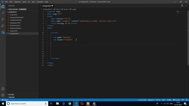 Javascript Strings with String Functions
