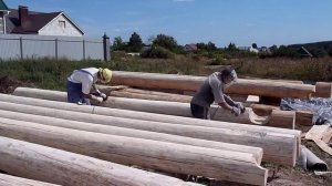 Шлифовка сруба перед сборкой