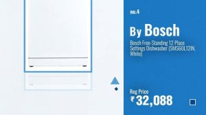 Top 10 Dishwasher Machine Price [2018]: Bosch Free-Standing 12 Place Settings Dishwasher