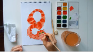 Цифра восемь. Кошка