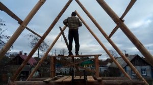 Установка стропил в одиночку