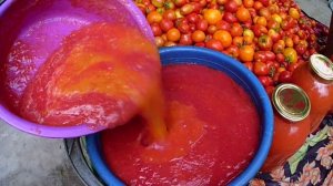 Томатный сок из домашних помидор.