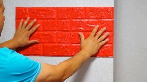 Демонстрация и поклейка самоклеящихся 3D панелей