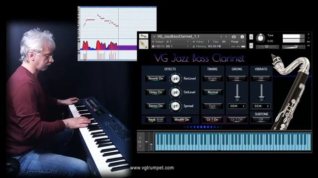 Jazz Bass Clarinet Native Instruments Kontakt sample library. Woodwind and brass nki, wav, vst. смотреть онлайн