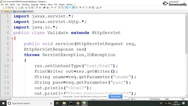 Login Using Static Details of User in Servlet смотреть онлайн
