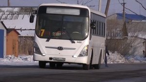 Автобус Hyundai на 7 маршруте/Петропавловск/11 февраля 2022