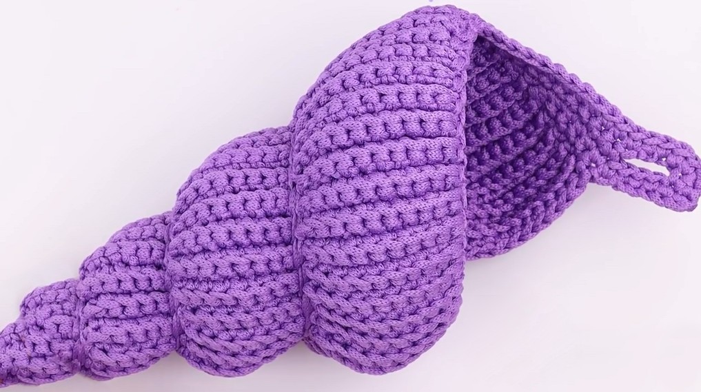 Вязание крючком: Вязаная ракушка из шнура, трикотажной пряжи, ракушка-шкатулка, ракушка-корзина смотреть онлайн