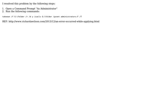 "Error Applying Security - Access is denied" while changing file permissions on windows server 2008 смотреть онлайн