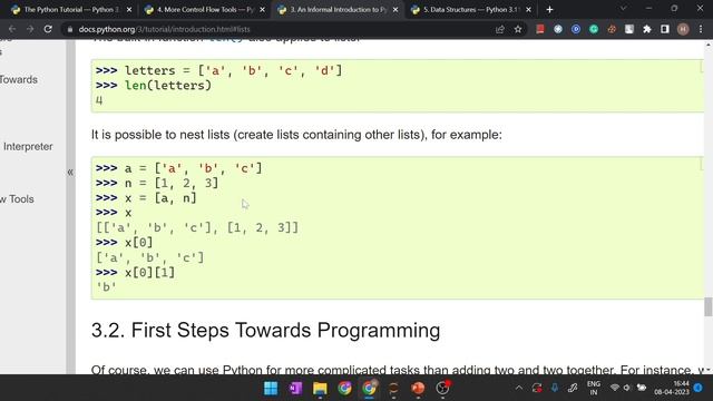 Python : Lists and List Methods