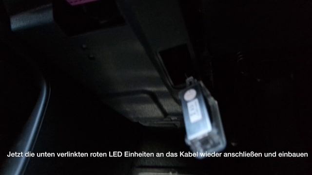 Seat Leon 5F Fußraumbeleuchtung auf ROT ändern / LED Paket / Cupra смотреть онлайн