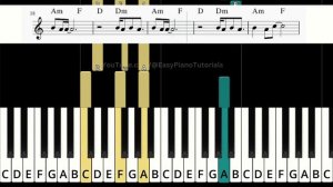 Adele Skyfall Easy Piano