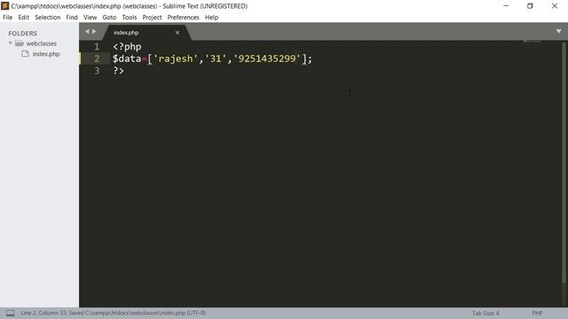 Multidimensional Array in PHP tutorial Hindi Class  18