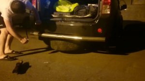 Как правильно убирать запаску на Nissan Pathfinder)))