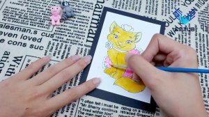 Draw a Charming Cat Lady Wearing a Lovely Pink Dress | The Art of Sketching