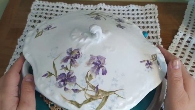 #Кузнецовский фарфор.Ирис на фарфоре.