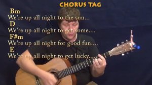 Get Lucky (Daft Punk) Guitar Cover Lesson in F#m with Chords/Lyrics - Arpeggios
