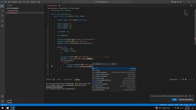 Create a Console Dynamic Calculator in Java Programming using Visual Studio Code | No Talking смотреть онлайн