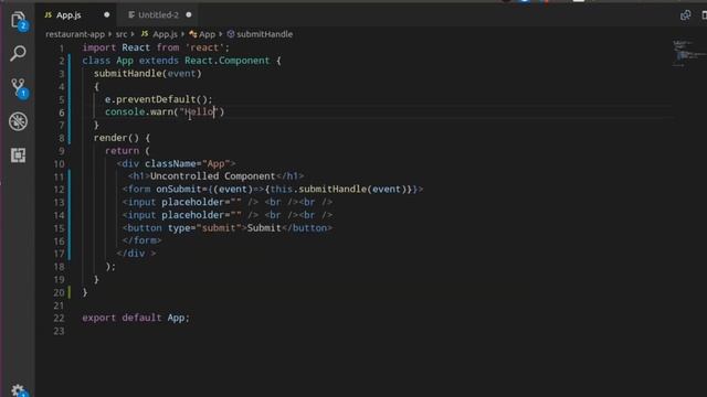 Uncontrolled Component in Reactjs # 33  | Reactjs Hindi Tutorial | Reactjs #reactjs #reactjscourse