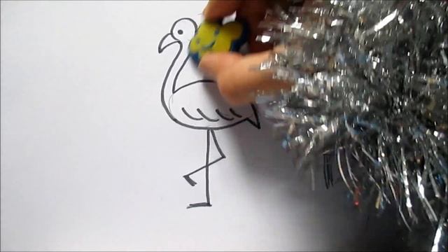 Фламинго карандашами Как нарисовать Простые рисунки для детей How to Draw