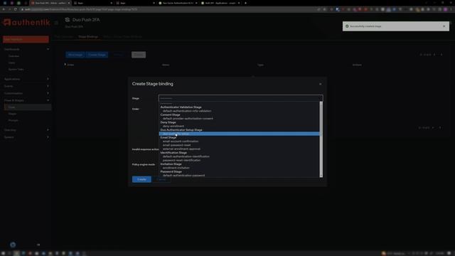 Authentik - Implementing 2FA/MFA (TOTP & Duo Push)