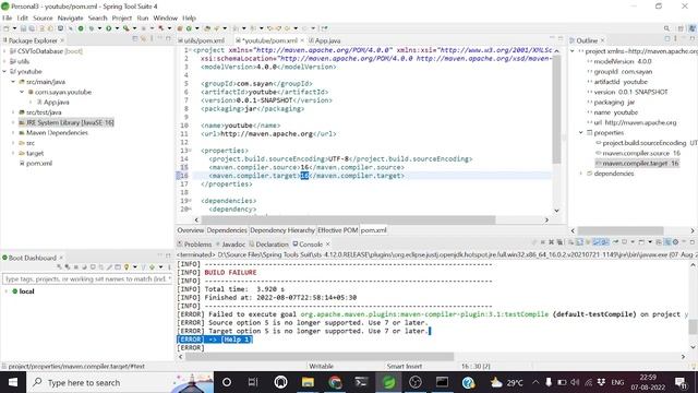Create Jar form a new Maven quickstart project in Eclipse Spring Tool Suite 4