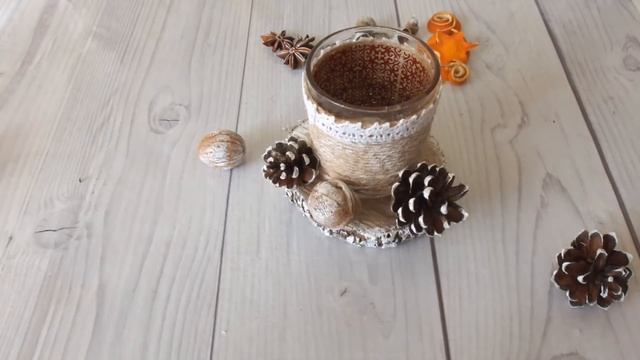 Делаем новогодний подсвечник мастер класс/новогодний декор своими руками