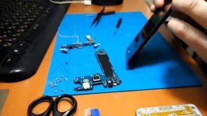 Разборка samsung A5, замена гнезда.