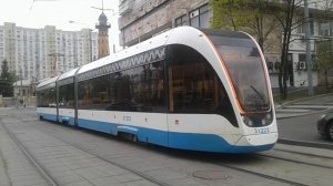 Полицейский Трамвай 71-931 Витязь-М номер 31222. Учебный (Нет посадки).