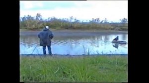 Река Норильская 24 июля 1999 рыбалка с Вадей на протоке