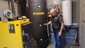 Котел Кронас с теплоаккумулятором. Топим правильно!