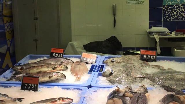 свежая рыба в супермаркете Испании(Аликанте) смотреть онлайн