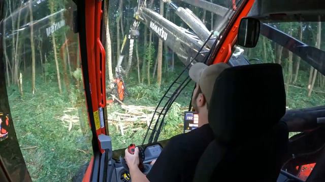 Partie 2 ABATTEUSE KOMATSU 901xc/C124 ( coupe rase d'acacia) смотреть онлайн