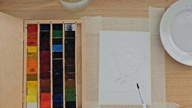 Рисование с детьми. Играем, рассказываем истории, рисуем Чижика акварелью.