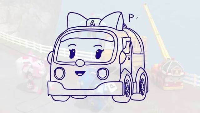 Поли робокар. Робокар Рой. Робокар Эмбер. Мультики про машинки. Как нарисовать. Все серии