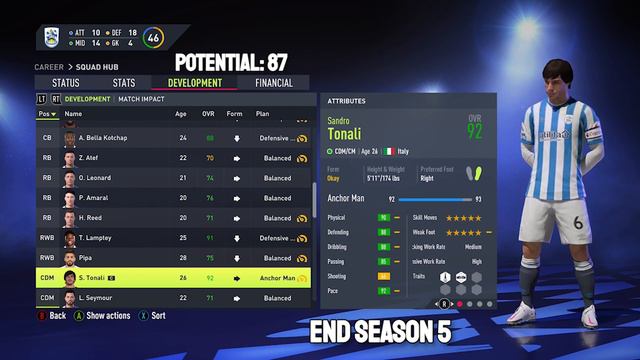 Sandro Tonali Growth Test! FIFA 22 Career Mode