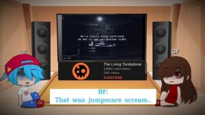 FNF Reacts To FNAF 1 Song - The Living Tombstone | FNAF & FNF