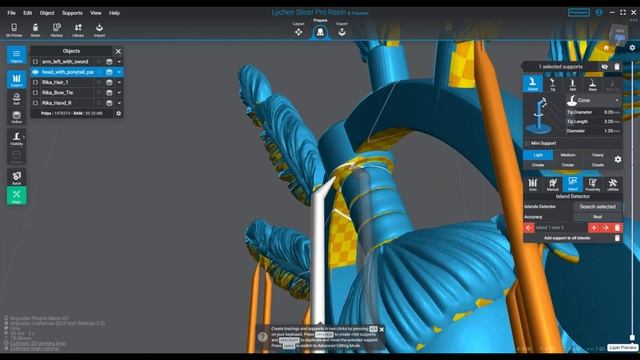 Lychee Mastery: Supporting small delicate or fragile parts lycheeslicer 3dprinting 3dprints