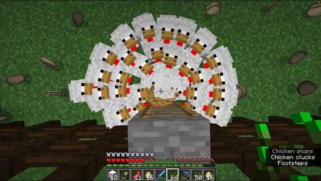The "fastest" way to cull chickens in Minecraft 1.12.2 смотреть онлайн